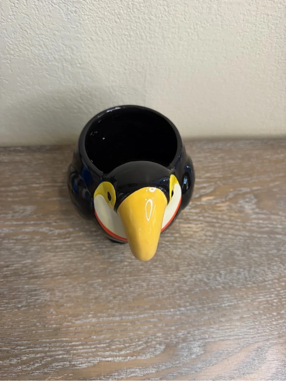 Ceramic Toucan Figurine Planter Vessel Black, Yellow, Red, White Target Bullseye